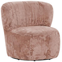 SESSEL in Plüsch Altrosa  - Schwarz/Altrosa, MODERN, Textil/Metall (82/78/81cm) - Carryhome