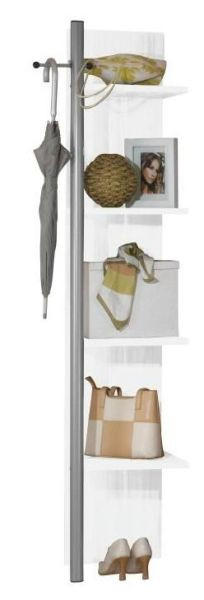 REGAL Weiß  - Weiß, Design, Holzwerkstoff/Metall (40/195/41cm) - Moderano