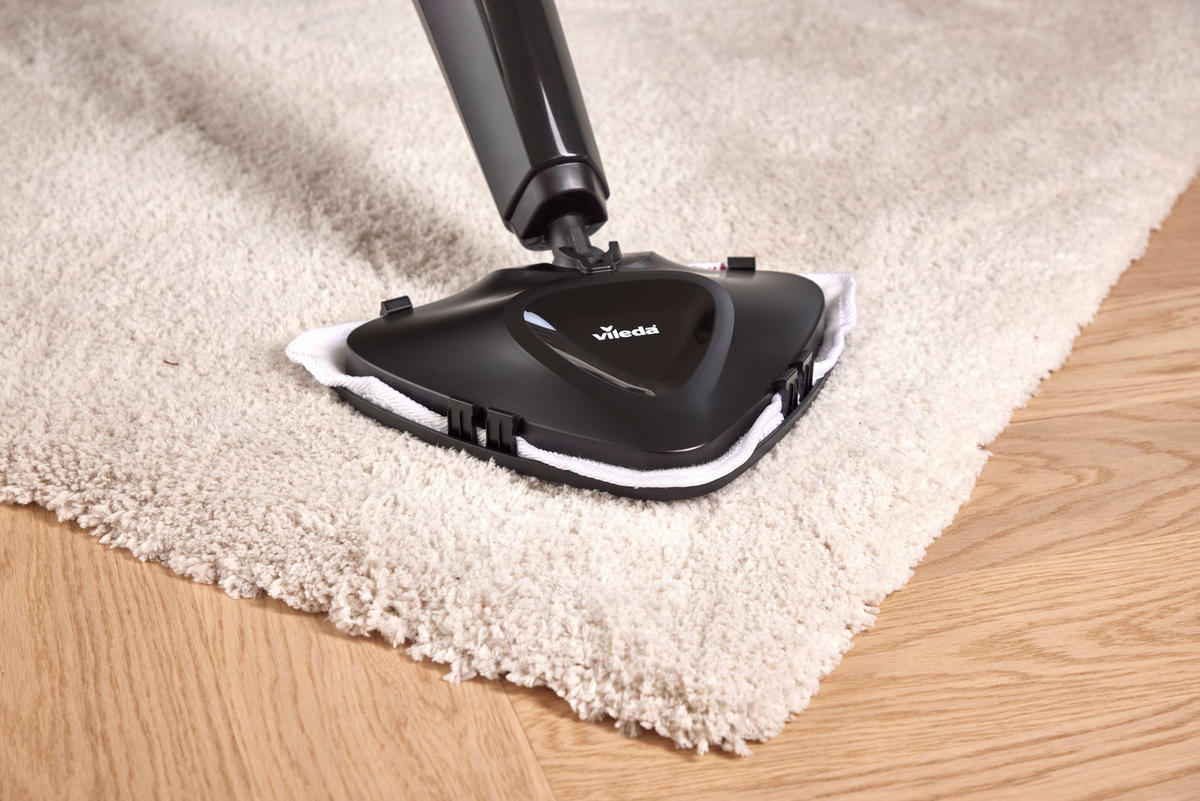 VILEDA STEAM PLUS ÅNGMOPP - röd/svart, plast (14.7/126/25.6cm) - Best Price