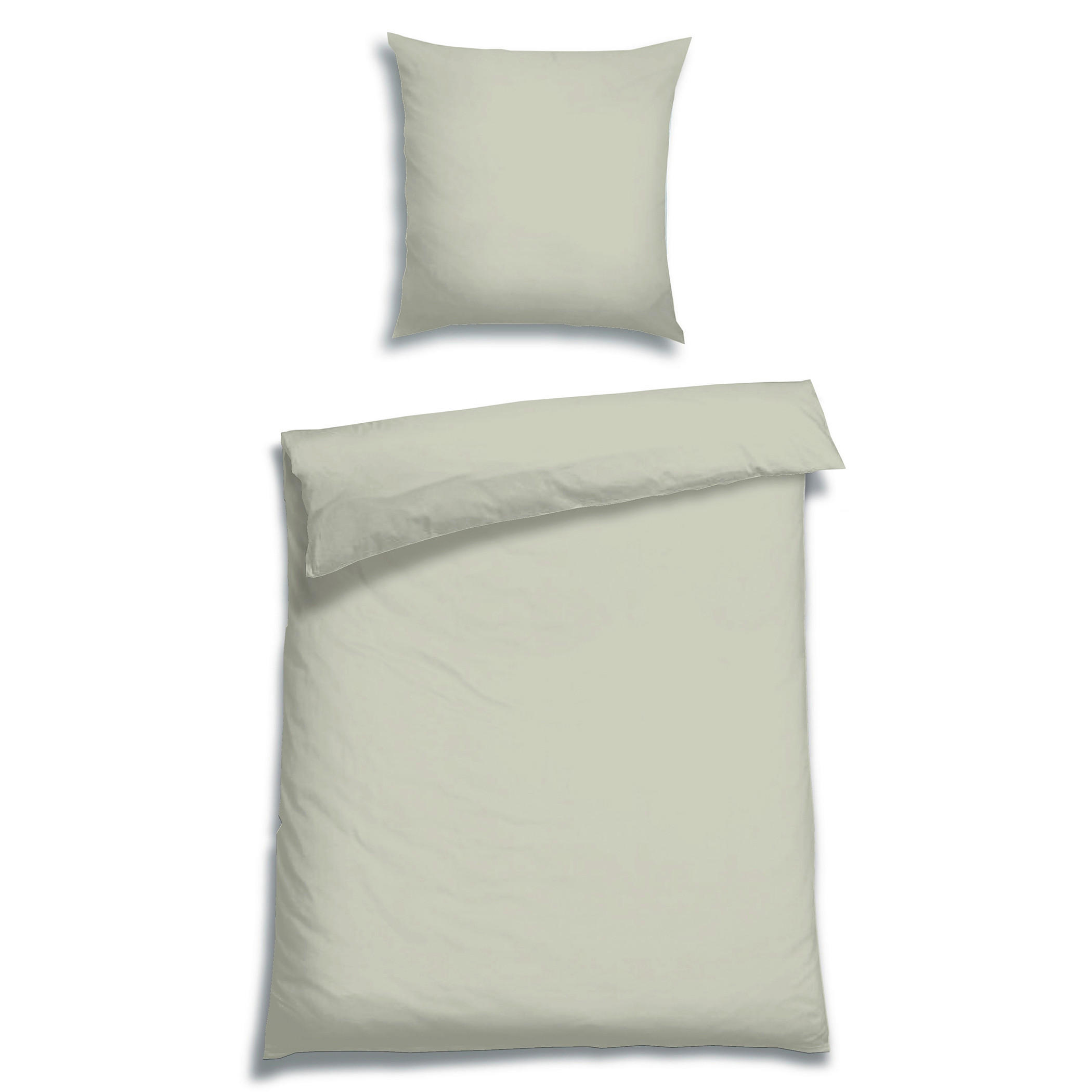 BETTWÄSCHE 2-teilig Satin 135/200 cm  - Hellgrün, Basics, Textil (135/200cm) - Florella