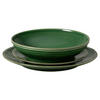 KOMBISERVICE Dunkelgrün FONTANA 3-teilig 1 Personen  - Dunkelgrün, Basics, Keramik - Costa Nova