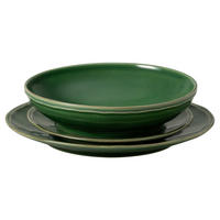 KOMBISERVICE Dunkelgrün FONTANA 3-teilig 1 Personen  - Dunkelgrün, Basics, Keramik - Costa Nova