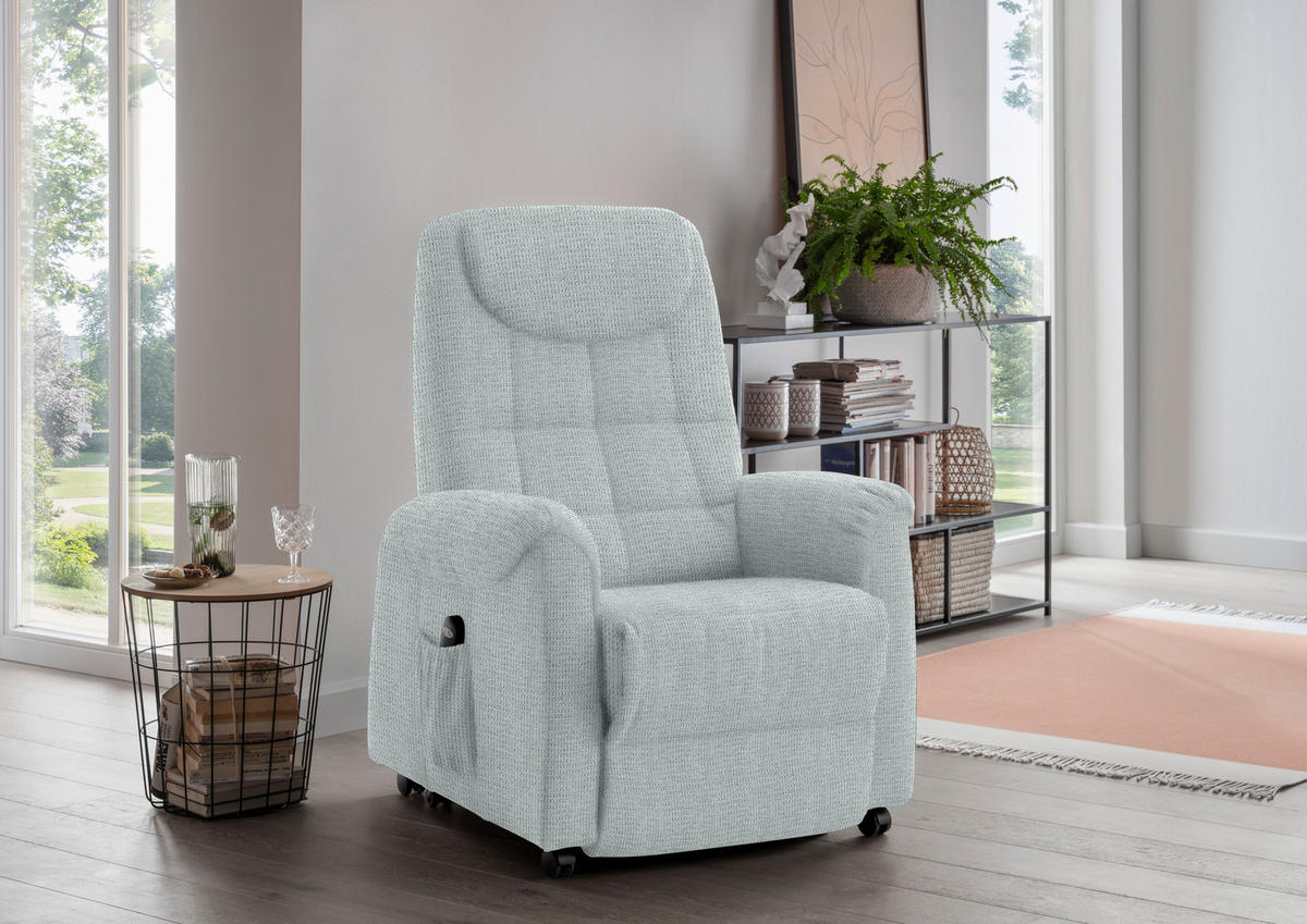 FERNSEHSESSEL  mit Relaxfunktion Mikrofaser Grau, Hellgrau  - Hellgrau/Schwarz, KONVENTIONELL, Kunststoff/Textil (83/113/92cm) - Xora
