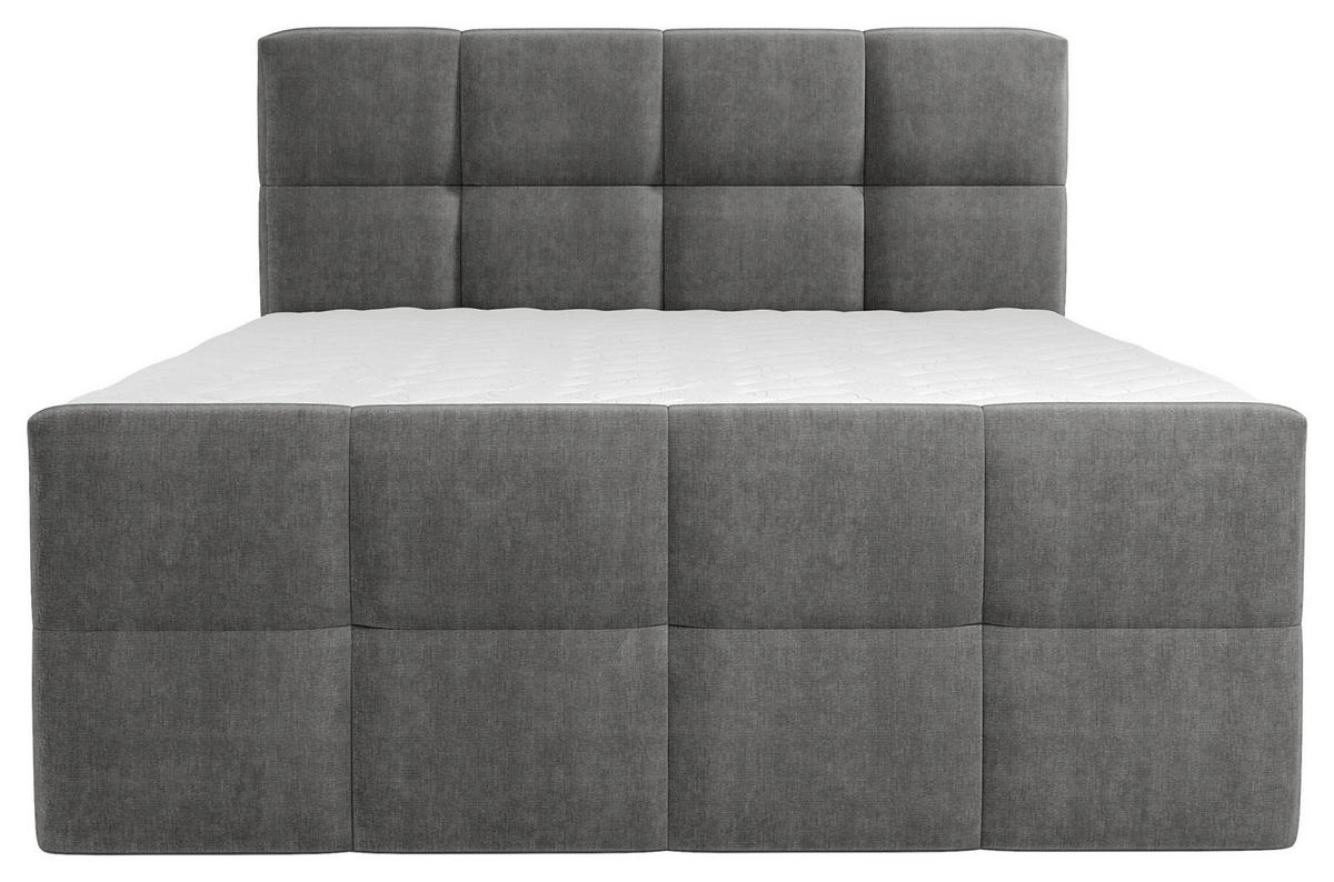 BOXBETT 160/200 cm  in Grau  - Chromfarben/Grau, Design, Holz/Holzwerkstoff (160/200cm) - Esposa