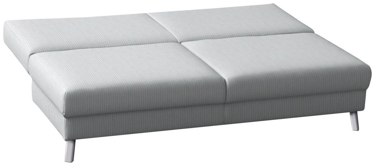 SCHLAFSOFA Cord Hellgrau  - Chromfarben/Hellgrau, Modern, Textil/Metall (194/91/90cm) - Novel