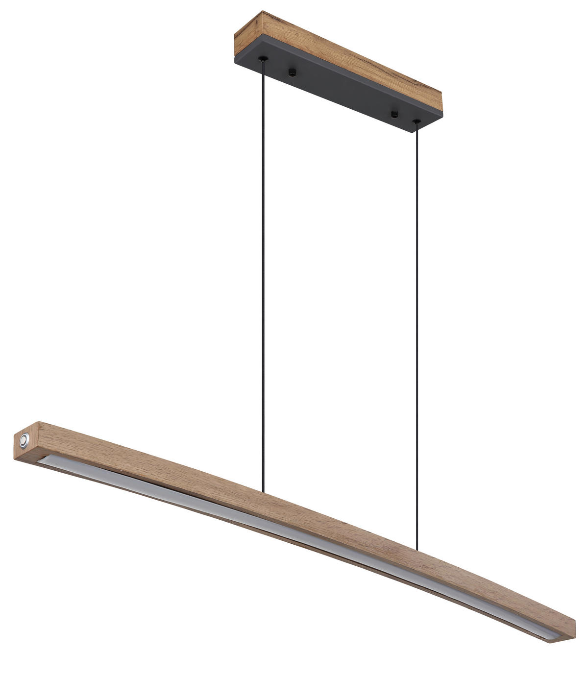 LED-HÄNGELEUCHTE 100/7/120 cm  - Dunkelbraun/Opal, KONVENTIONELL, Holzwerkstoff/Kunststoff (100/7/120cm) - Globo