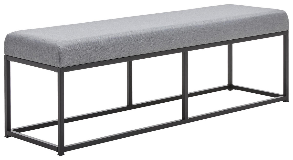 KLOP, kovina, tekstil siva, črna  - siva/črna, Trendi, kovina/tekstil (140/45/40cm) - Xora