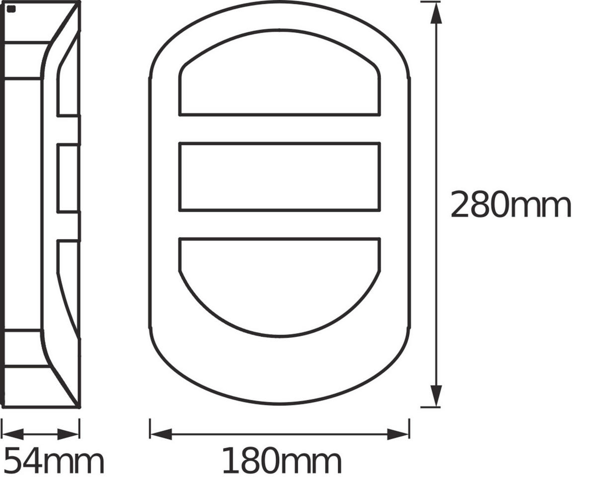 LED-AUßENLEUCHTE 5,4/18/28 cm   - Dunkelgrau, Basics, Kunststoff/Metall (5,4/18/28cm) - Osram