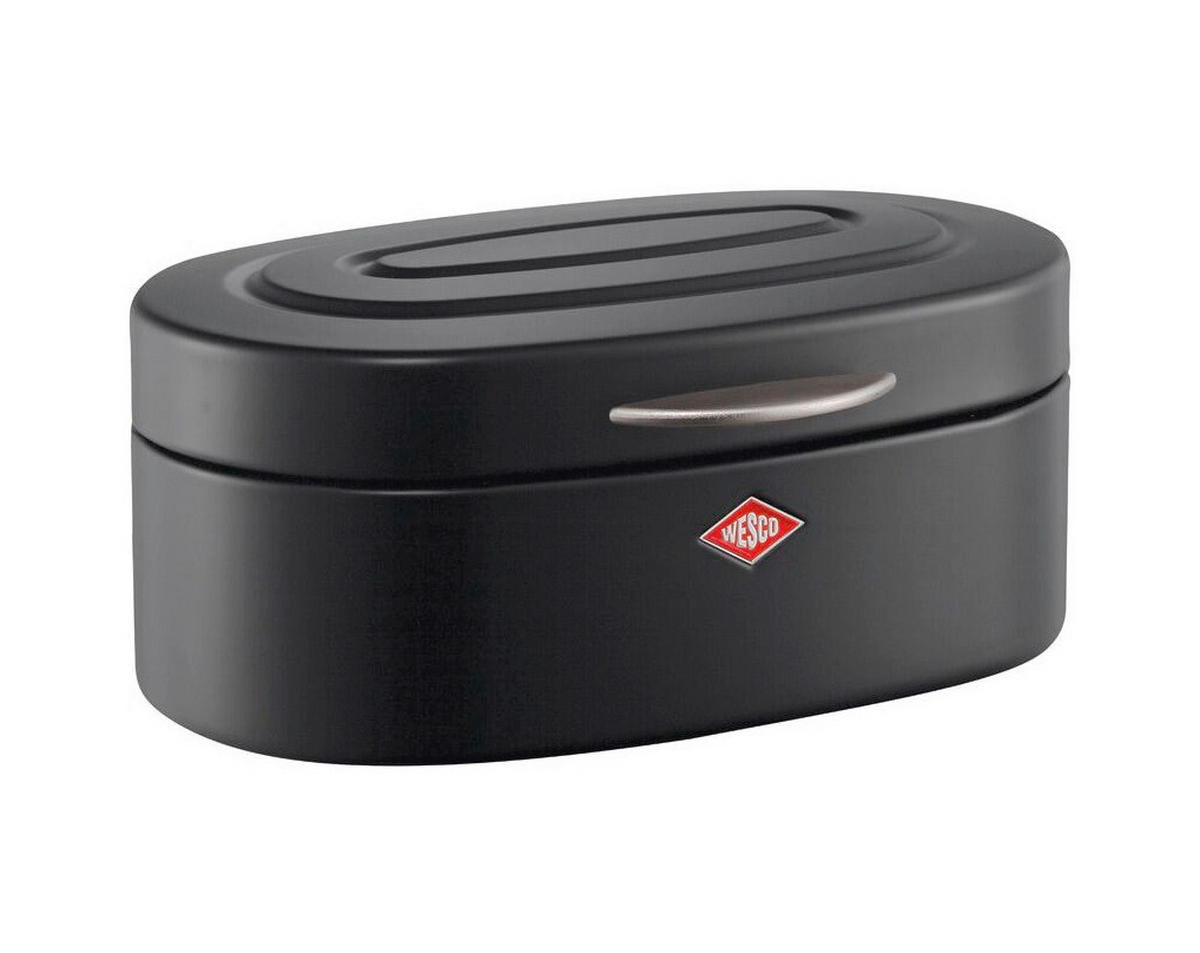 BROTKASTEN - Schwarz, KONVENTIONELL, Metall (32/19/14cm) - Wesco