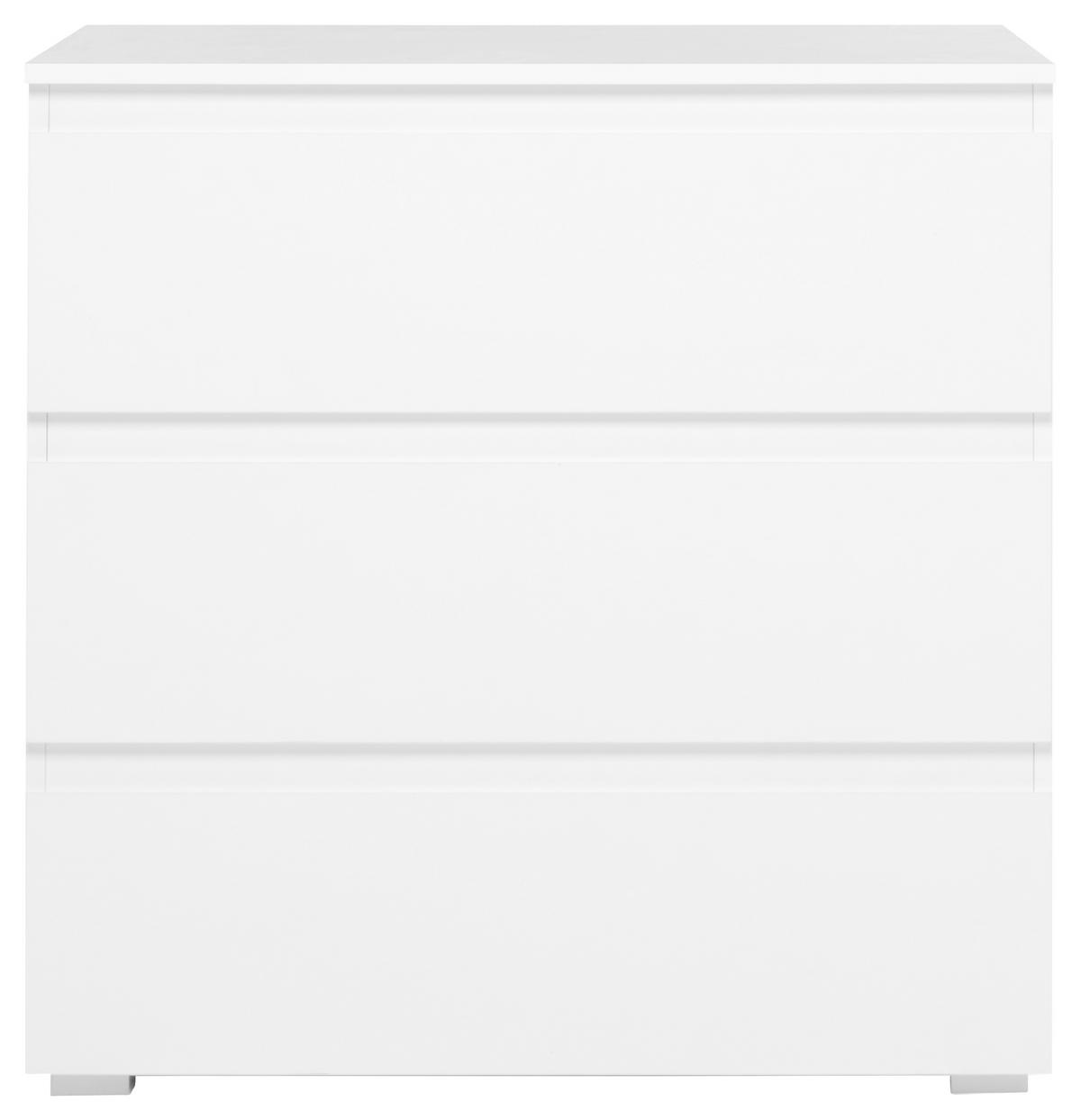 KOMODA, bela  - bela, Konvencionalno, leseni material (80/80/45cm) - Livetastic
