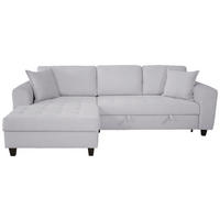ECKSOFA MORITZ Taupe Cord Zierkissen, Bettkasten  - Taupe, Trend, Textil (155/265cm) - P & B