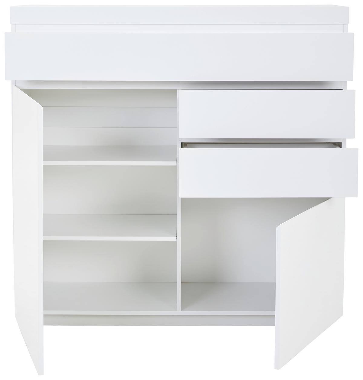 KOMMODE  in 121/119/40 cm  - Weiß Hochglanz, Design, Holzwerkstoff (121/119/40cm) - Xora