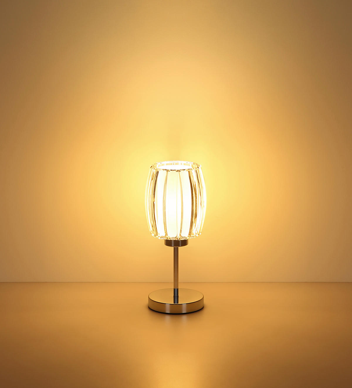 STOLNÍ LAMPA, E27, 18/40 cm  - černá/čiré, Design, kov/textil (18/40cm) - Globo