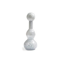 VÁZA, sklo, 42 cm - bílá, Basics, sklo (16/16/42cm)