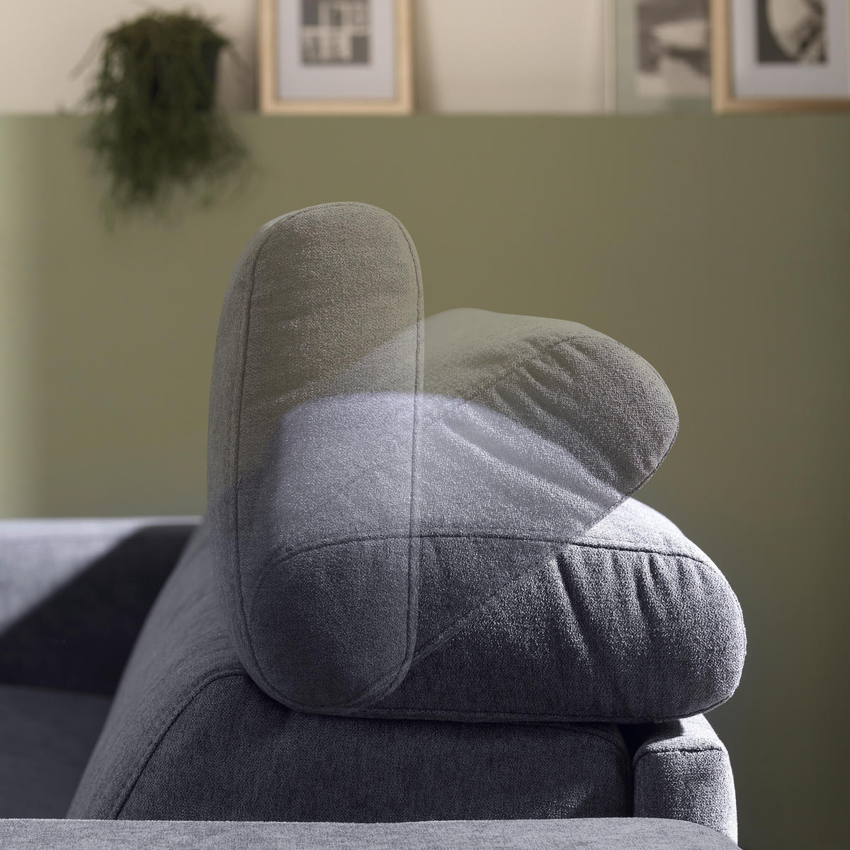 KANAPÉÁGY szürkéskék  - fekete/szürkéskék, Konventionell, műanyag/textil (206/82-100/101cm) - Venda
