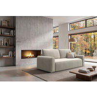 SCHLAFSOFA Chenille Grau  - Schwarz/Grau, Modern, Holz/Holzwerkstoff (240/92/103cm) - Livetastic