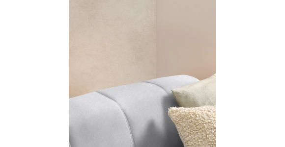 ECKSOFA in Chenille Silberfarben  167/311 cm  - Silberfarben/Schwarz, Design, Textil/Metall (167/311cm) - Xora