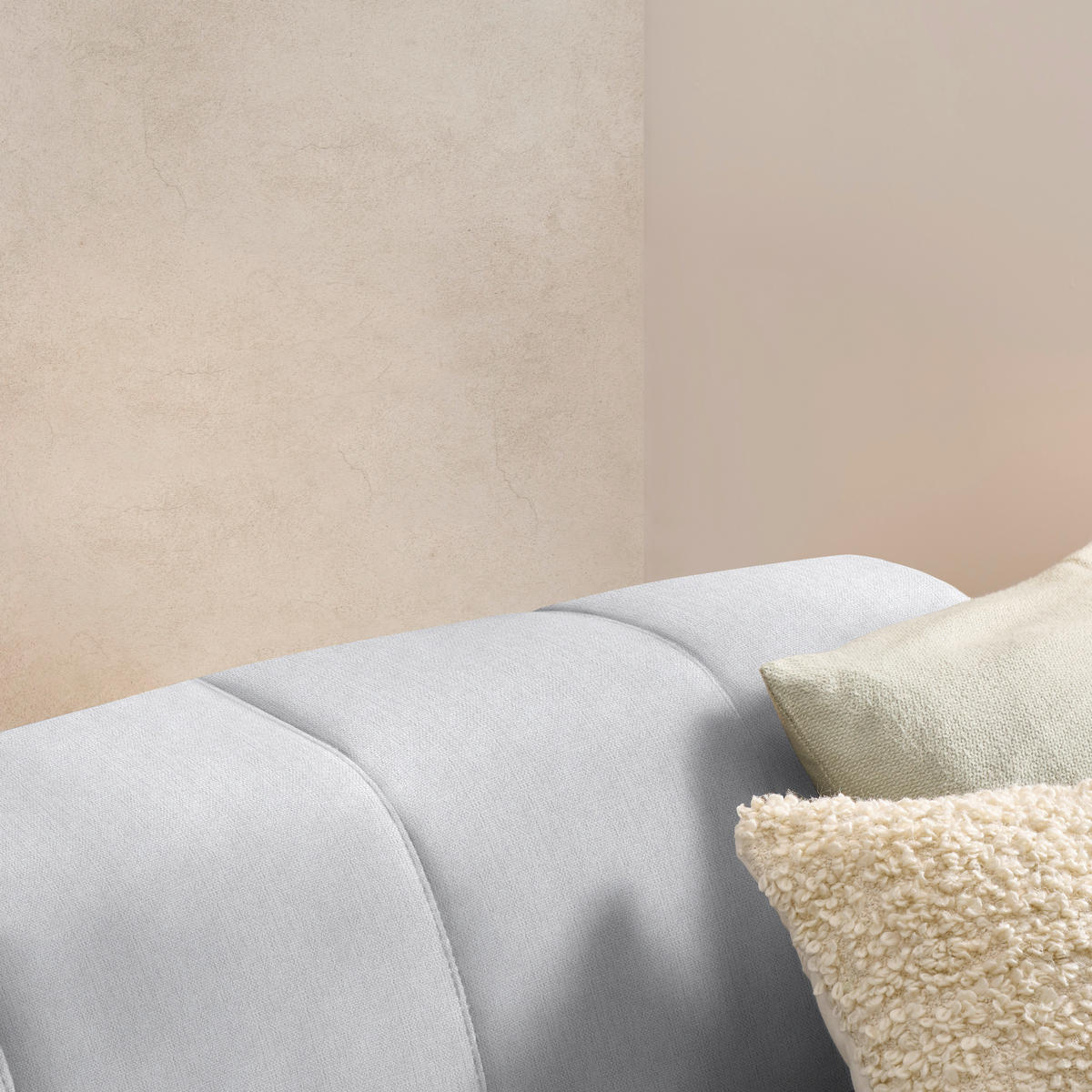 ECKSOFA in Chenille Silberfarben  - Silberfarben/Schwarz, Design, Textil/Metall (167/311cm) - Xora