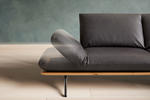 ECKSOFA Braun Echtleder  - Schwarz/Braun, Design, Leder/Holz (282/205cm) - Dieter Knoll