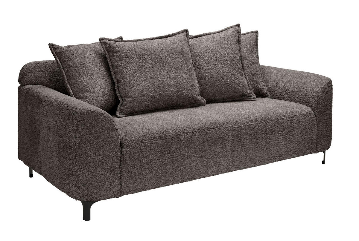 2,5-SITZER Chenille Anthrazit  - Anthrazit/Schwarz, KONVENTIONELL, Textil/Metall (200/84/99cm) - Carryhome