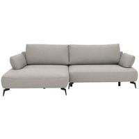 ECKSOFA COLORADO in Struktur Taupe  - Taupe/Schwarz, Design, Textil/Metall (186/284cm) - Lomoco