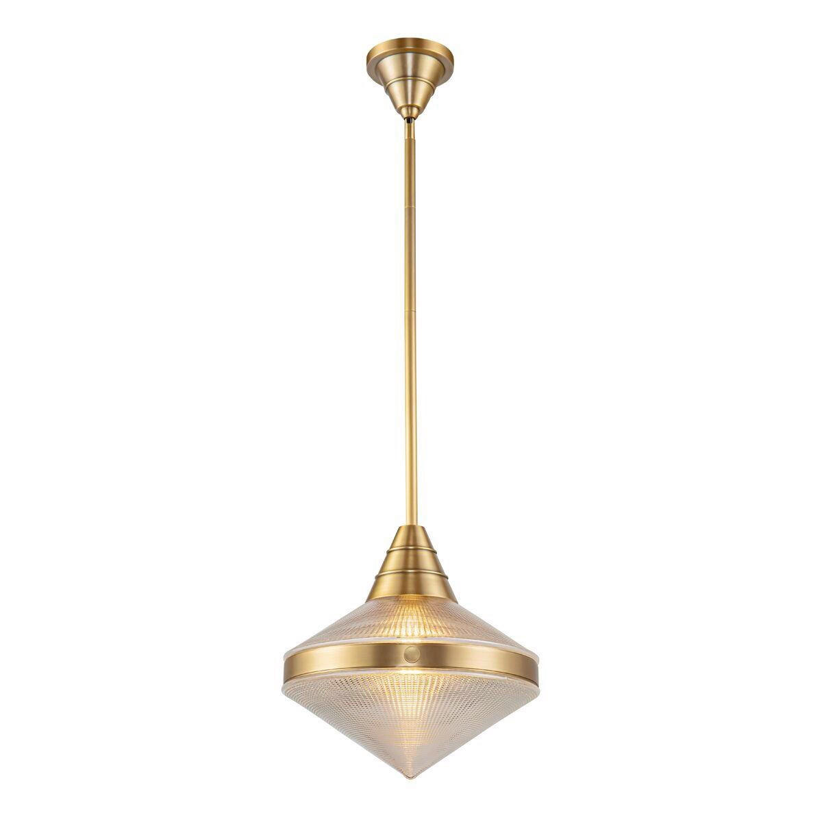 HÄNGELEUCHTE 34,3/35,9 cm  - Messingfarben, KONVENTIONELL, Glas/Metall (34,3/35,9cm) - Elstead Lighting