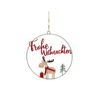 DEKOHÄNGER  - Ecru/Rot, LIFESTYLE, Holzwerkstoff/Textil (30/31cm) - X-Mas