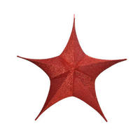 OKRASNA ZVEZDA - rdeča, Basics, umetna masa (135cm)