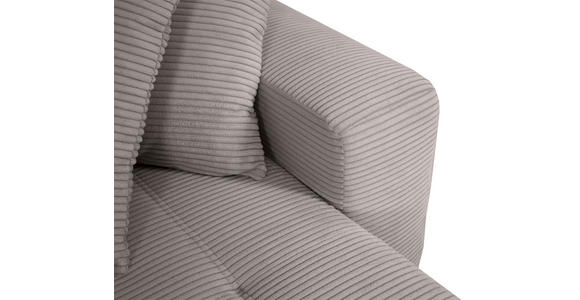 ECKSOFA inkl. Funktion Hellgrau Cord  - Hellgrau/Schwarz, Design, Kunststoff/Textil (248/146cm) - Xora