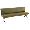 SITZBANK 214/88/66 cm  in Grün, Schwarz, Nussbaumfarben  - Nussbaumfarben/Schwarz, Design, Holz/Textil (214/88/66cm) - Koinor
