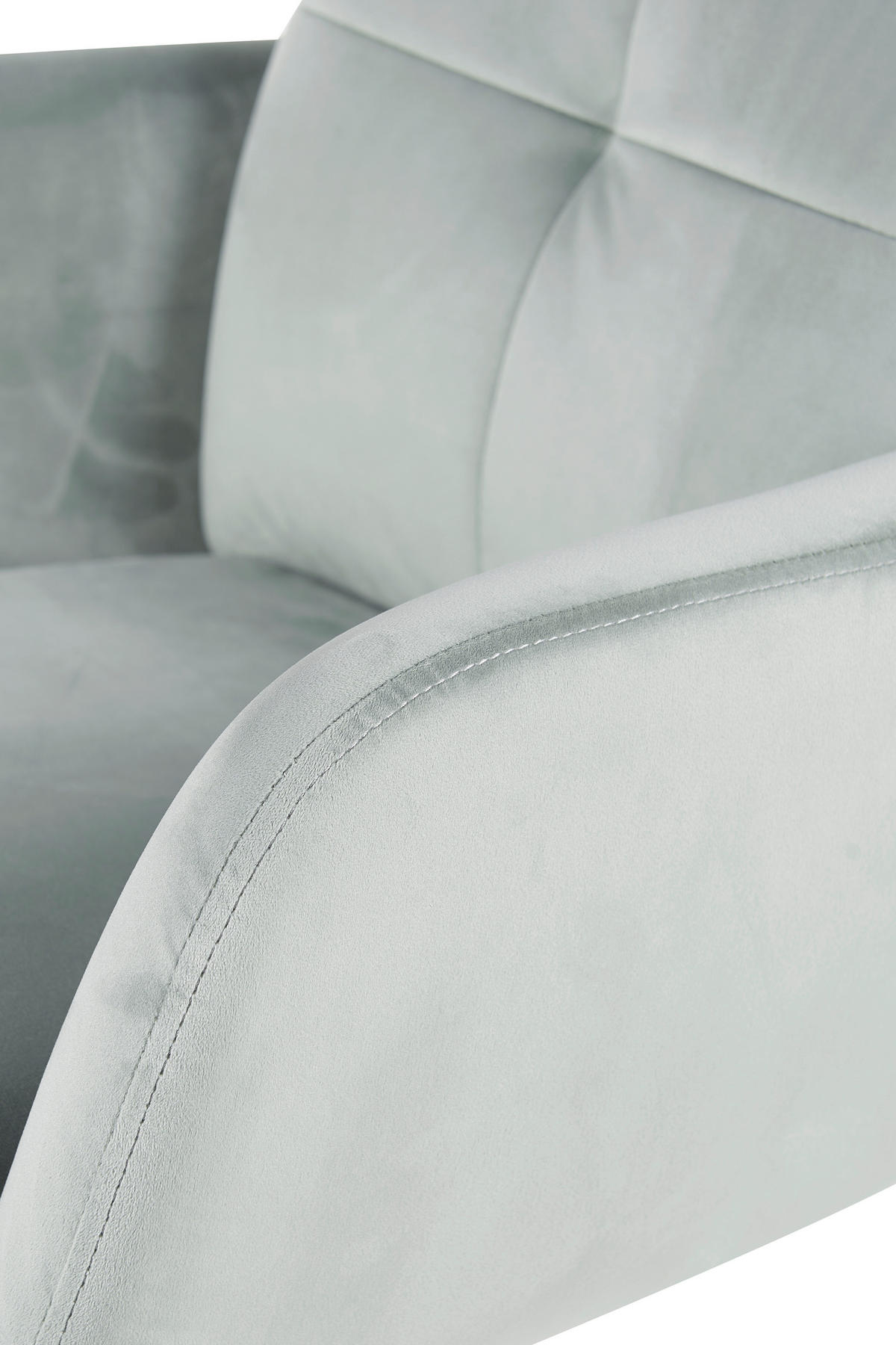 ARMLEHNSTUHL-SET 2 Stück  in Stahl Samt, Velours  - Schwarz/Mintgrün, MODERN, Textil/Metall (63/89/70cm) - MID.YOU