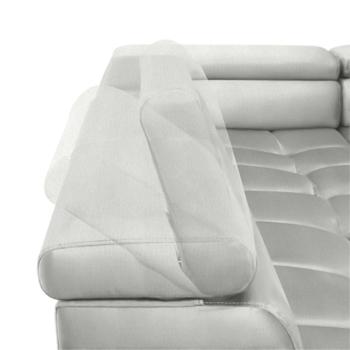 WOHNLANDSCHAFT in Samt, Webstoff Creme  - Creme/Schwarz, Design, Textil/Metall (216/385/177cm) - Welnova