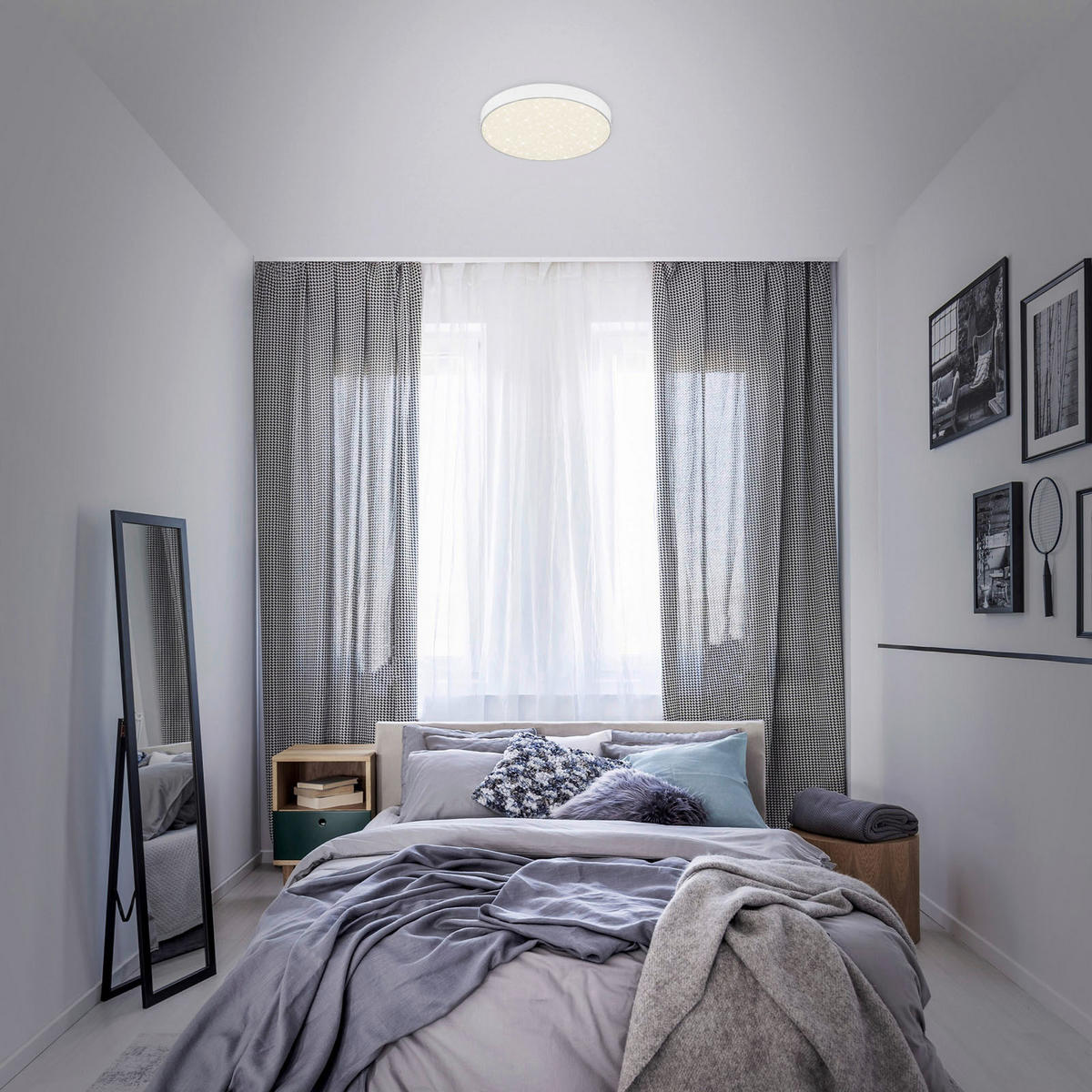 STROPNÍ LED SVÍTIDLO, 28,7/3,6 cm  - bílá, Design, plast (28,7/3,6cm)