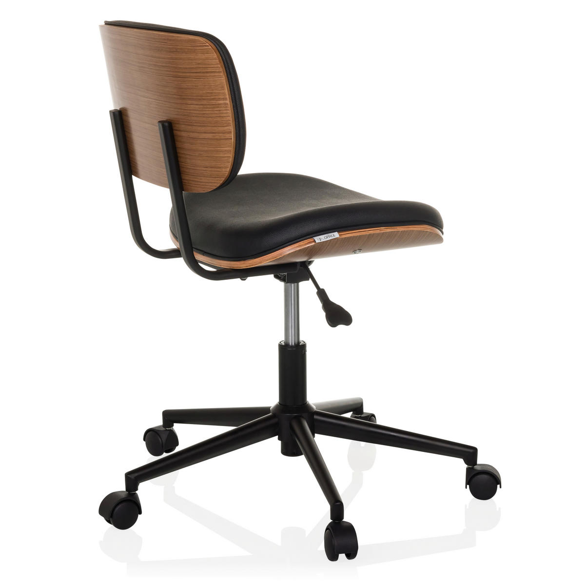 DREHSTUHL Schwarz  - Schwarz, MODERN, Leder/Kunststoff (59/73-83/59cm) - MID.YOU