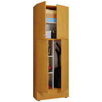 MEHRZWECKSCHRANK 70/200/39 cm  - Buchefarben/Schwarz, Modern, Holzwerkstoff/Kunststoff (70/200/39cm) - MID.YOU