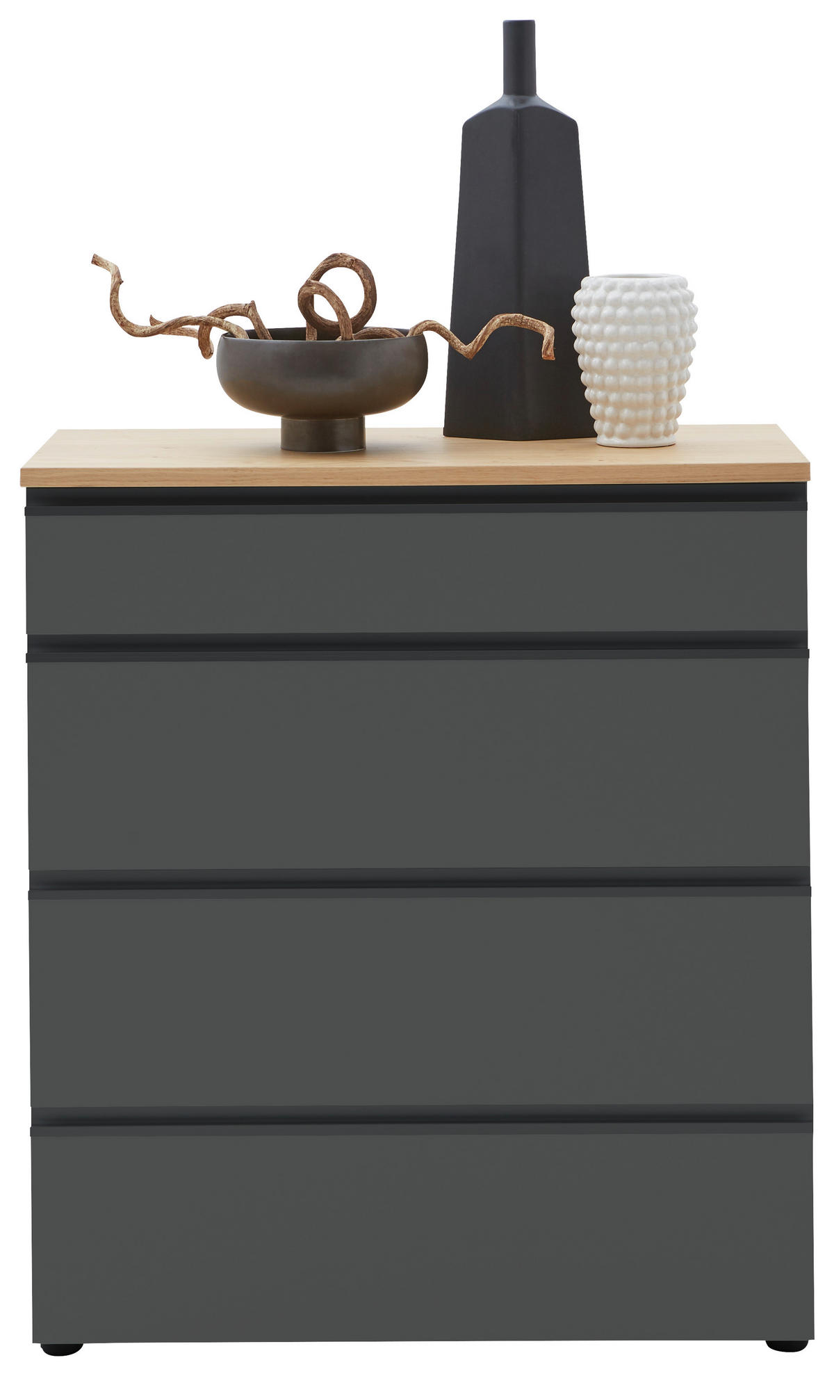 KOMMODE 90/102/41 cm  in Grau, Eichefarben  - Eichefarben/Anthrazit, Design, Holz/Holzwerkstoff (90/102/41cm) - Dieter Knoll