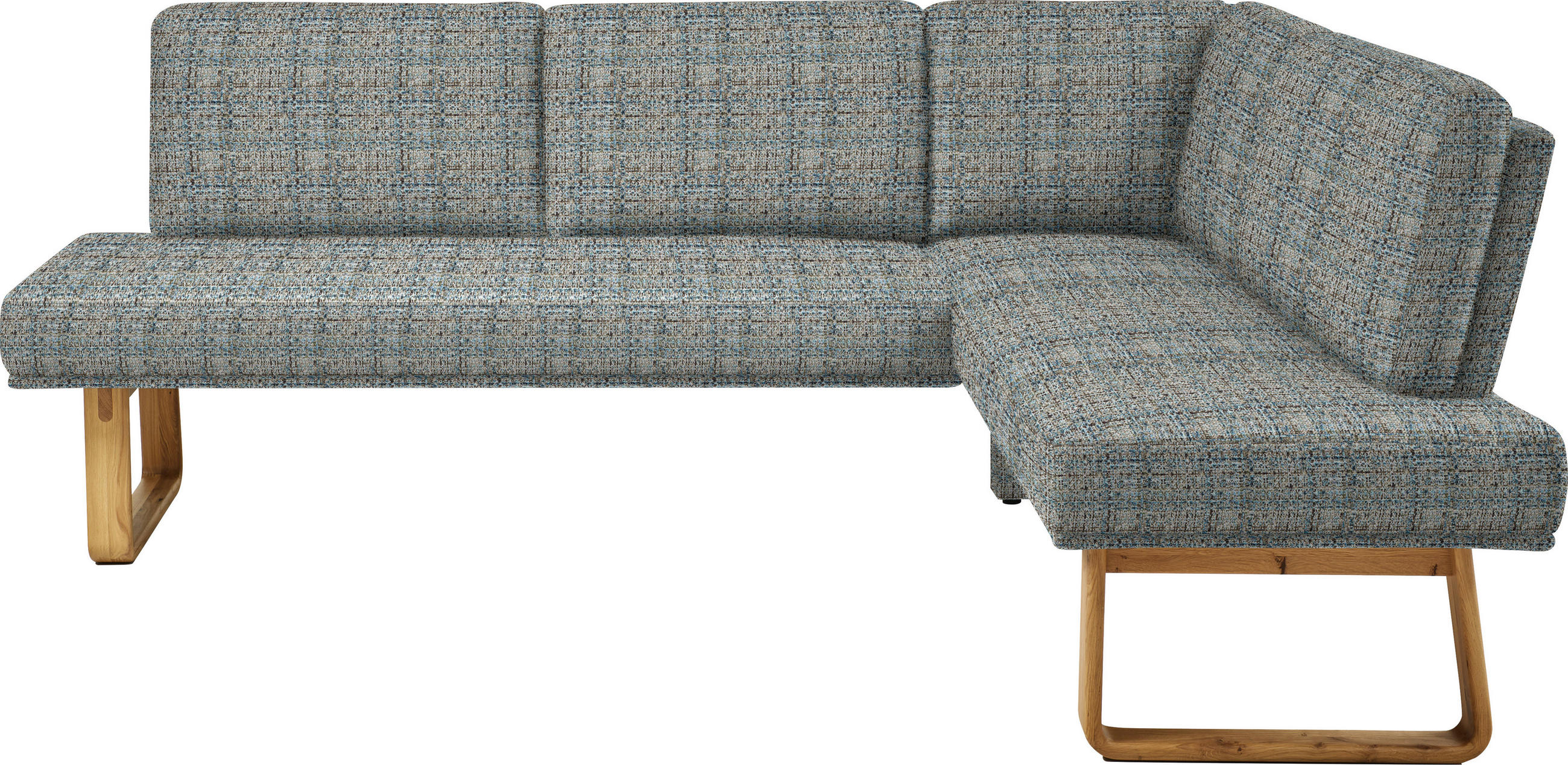 ECKBANK 240/174 cm  in Grau, Eichefarben  - Eichefarben/Grau, Design, Holz/Textil (240/174cm) - Dieter Knoll