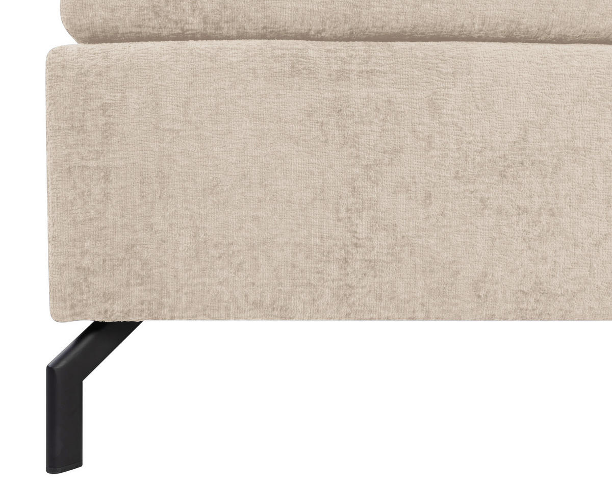 BOXSPRINGBETT 160/200 cm  in Champagner  - Champagner/Schwarz, Design, Textil/Metall (160/200cm) - Esposa