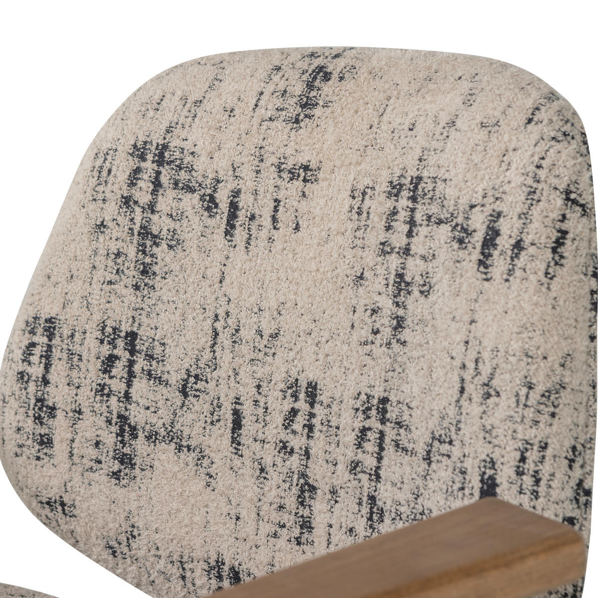 SESSEL in Chenille Beige  - Beige/Schwarz, Design, Holz/Textil (69/69/64cm) - Livetastic