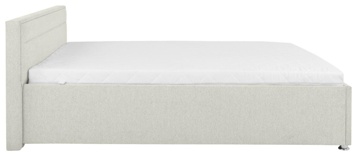 POLSTERBETT Matratze, Lattenrost, Bettkasten 160/200 cm  in Creme  - Creme, MODERN, Holz/Kunststoff (160/200cm) - MID.YOU