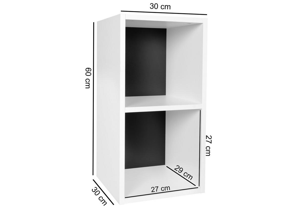 REGAL crna, bijela  drvni materijal  - bijela/crna, Konvencionalno, drvni materijal (30/60/30cm) - MID.YOU