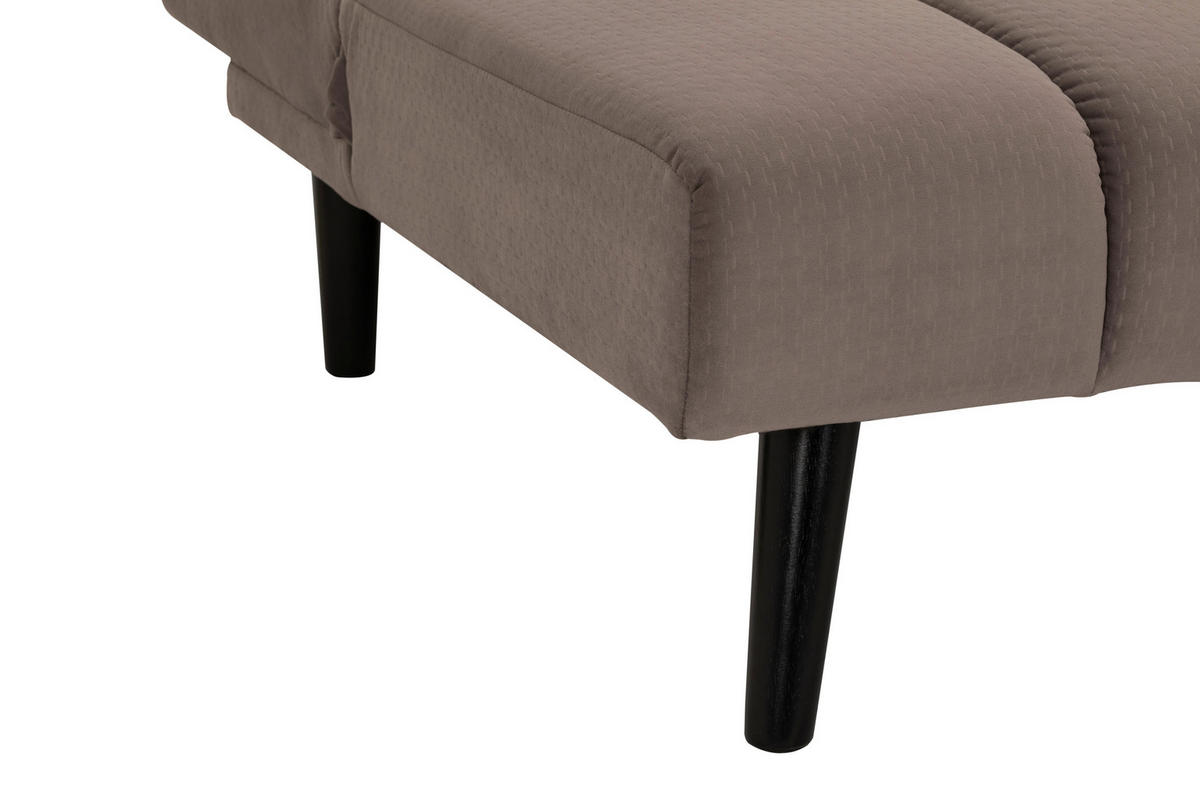 JUGEND- UND KINDERSOFA Flanell Braun  - Schwarz/Braun, MODERN, Holz/Textil (180/81/93cm) - P & B