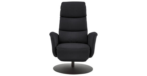 RELAXSESSEL in Leder Anthrazit  - Anthrazit/Schwarz, Design, Leder/Metall (76/108/86cm) - Dieter Knoll