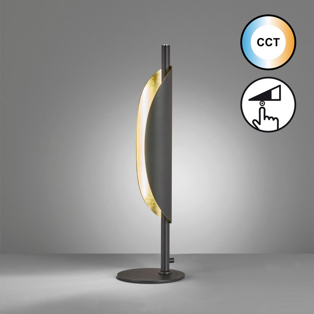NAMIZNA LED-SVETILKA        15/51 cm       - zlate barve/črna, Basics, kovina (15/51cm)