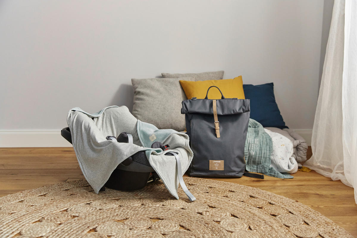 EINSCHLAGDECKE      - Mintgrün/Grau, Basics, Textil (78/0,5/78cm) - Lässig