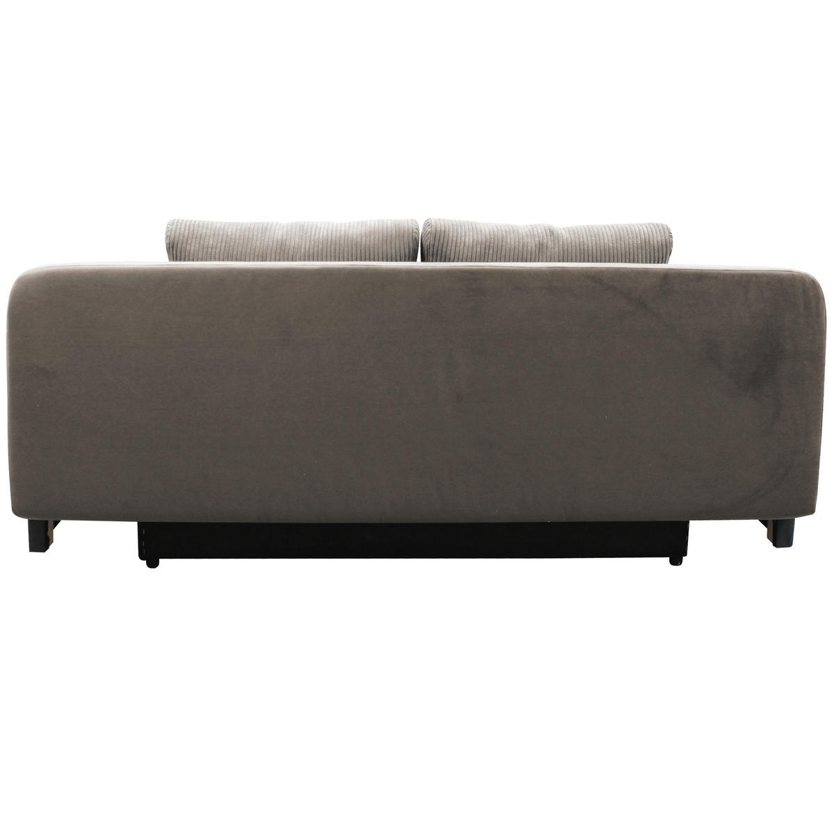 SCHLAFSOFA  mit Liegefunktion Velours Braun  - Schwarz/Braun, Design, Kunststoff/Textil (197/90/83cm) - MID.YOU