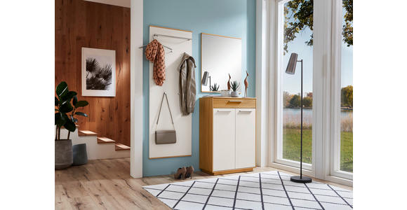 GARDEROBE 3-teilig in 145/195/37 cm - Eichefarben/Weiß, Design, Holz/Holzwerkstoff (145/195/37cm) - Novel