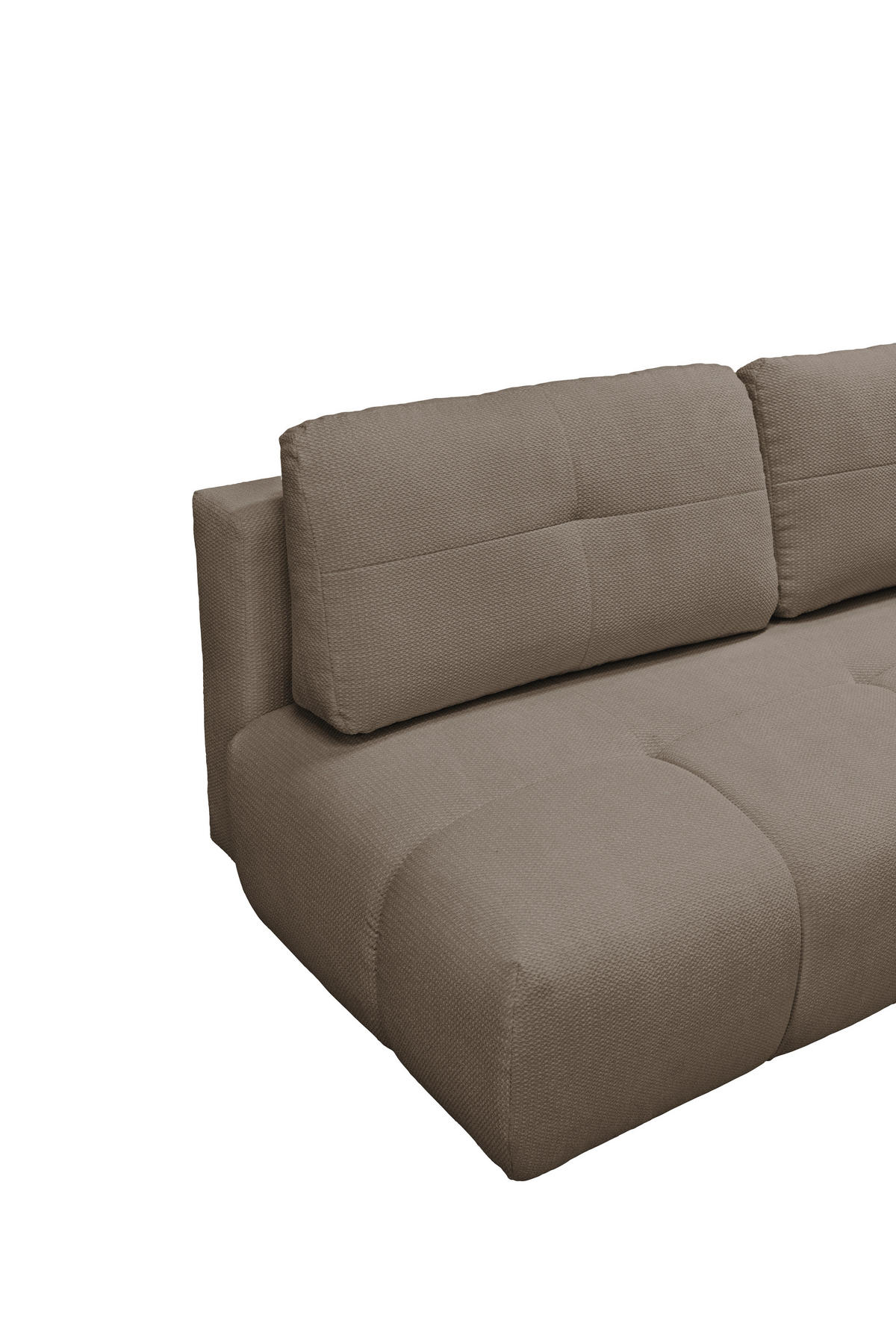 SCHLAFSOFA Struktur Hellbraun  - Hellbraun/Schwarz, Design, Textil (208/92/104cm) - MID.YOU