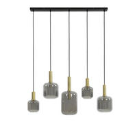 HÄNGELEUCHTE Lekar 110/22/32 cm   - Bronzefarben, Design, Glas (110/22/32cm) - Light & Living