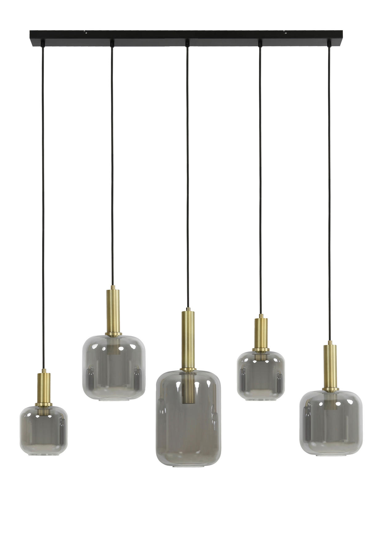HÄNGELEUCHTE Lekar 110/22/32 cm   - Bronzefarben, Design, Glas (110/22/32cm) - Light & Living